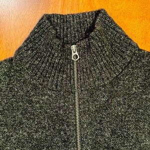 J.Crew Marled rugged merino wool-blend half-zip sweater, men’s size M